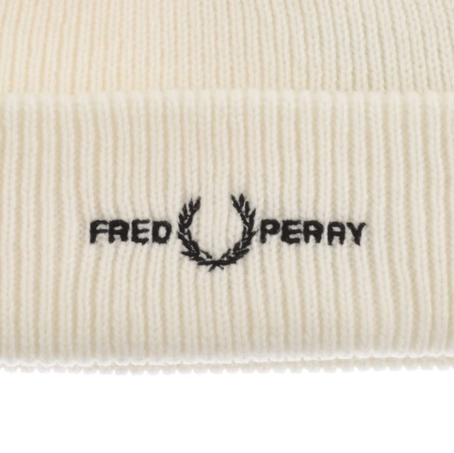 Alternative Image for ProductFred Perry Roll Up Ribbed Beanie Hat Cream3